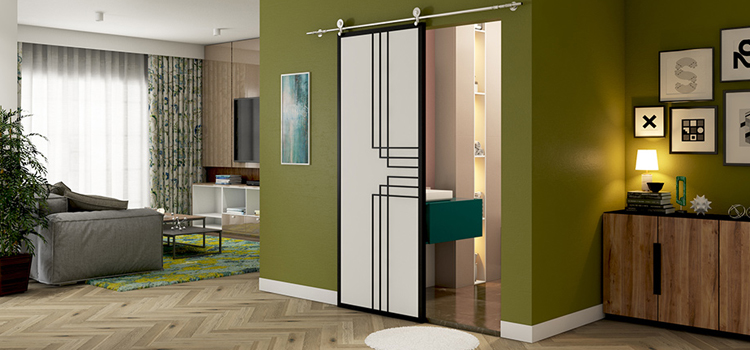 sliding bathroom door installation in Strawberry